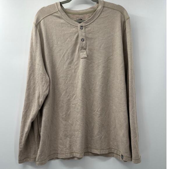 The North Face Men's Cooperwood Tan Long Sleeve Henley Shirt – Size XXL - Picture 1 of 5